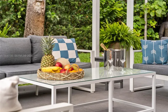 a view of swimming pool with a yard