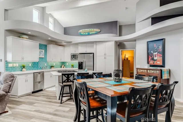 a table and chairs in a kitchen