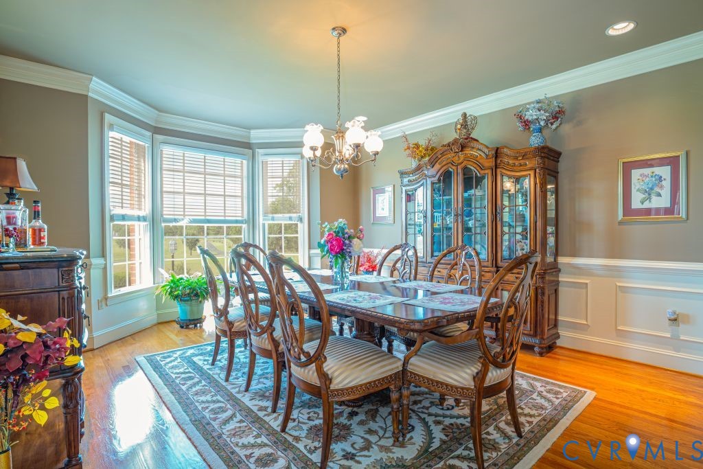 14319 Blunts Bridge Road Ashland, VA 23005 - Photo 12 of 50 Formal dining area with hardwood floors, custom tr