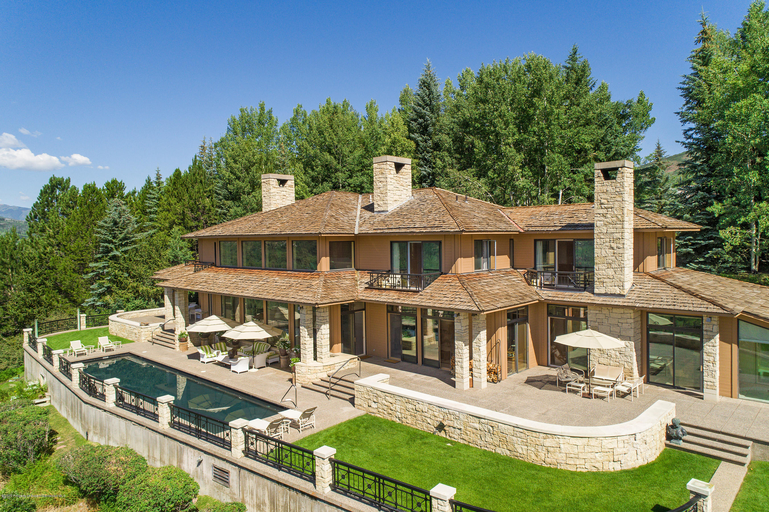 349 Ridge Road Aspen, CO 81612 - Photo 42 of 58 Rear Aerial 3