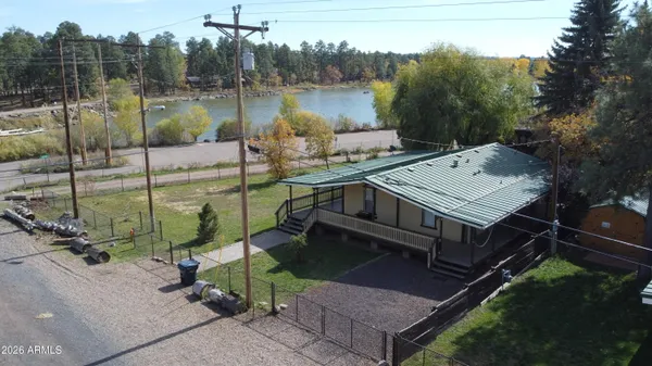 an aerial view of a house having outdoor space
