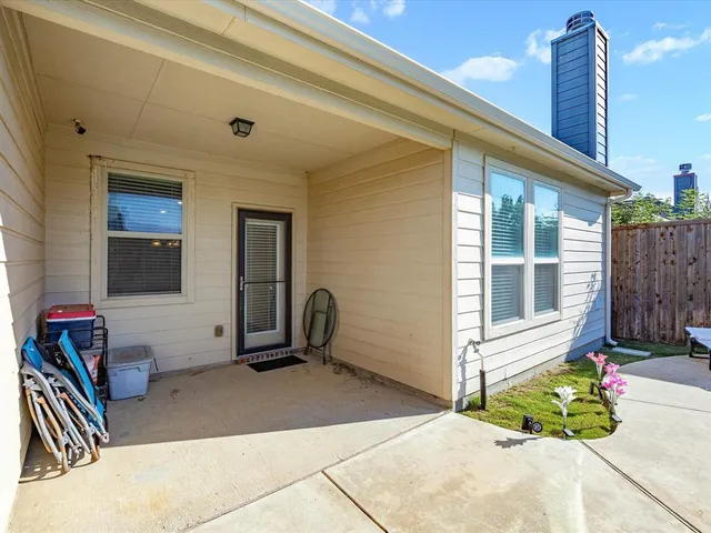 a view of a swimming pool with a lounge chair