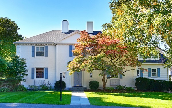 111 Highland Street Newton, MA 02465 - Photo 1 of 1 a front view of a house with garden