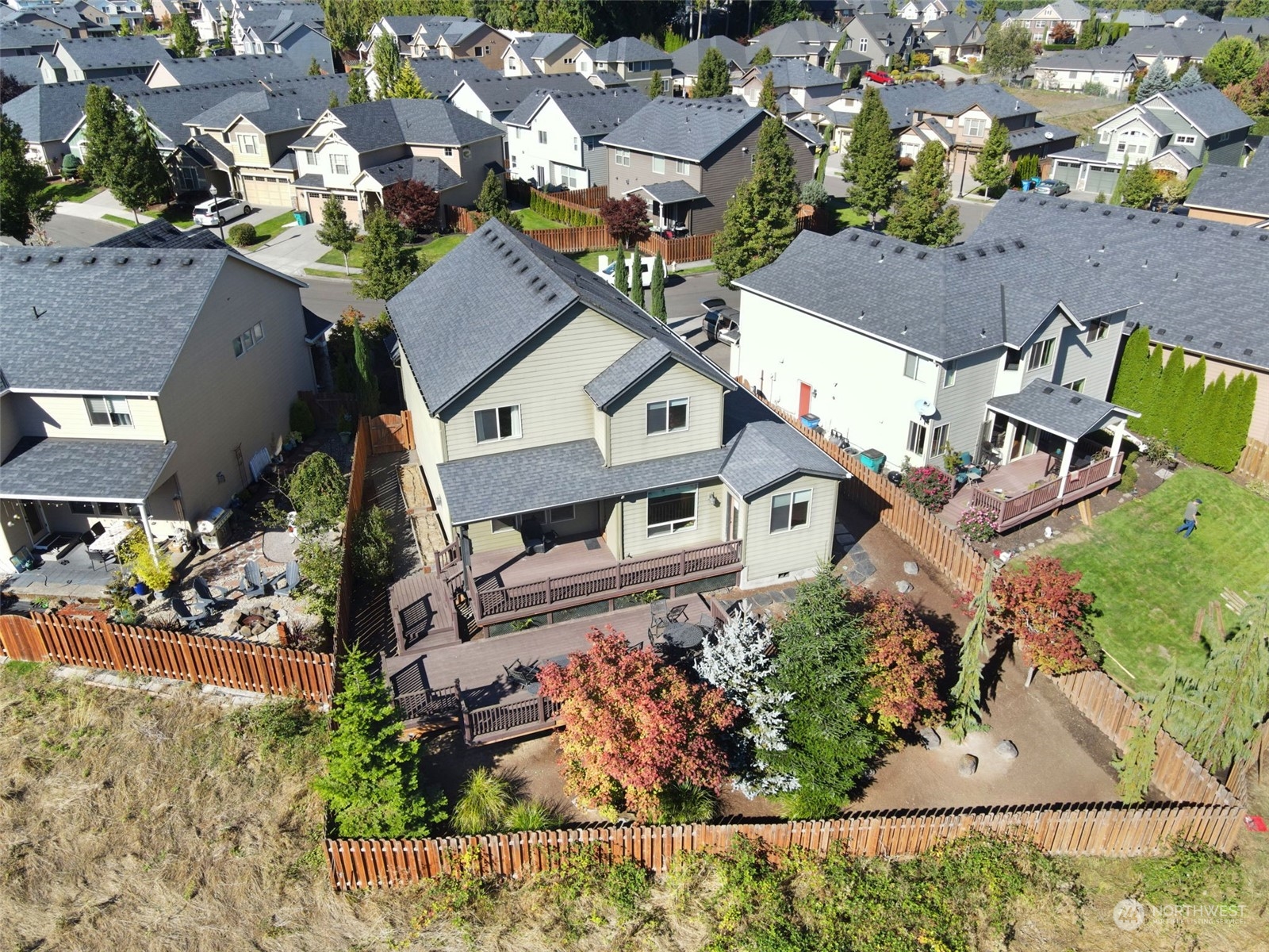 17005 Northeast 33rd Avenue Ridgefield, WA 98642 - Photo 37 of 38 an aerial view of a house with a yard and a large tree