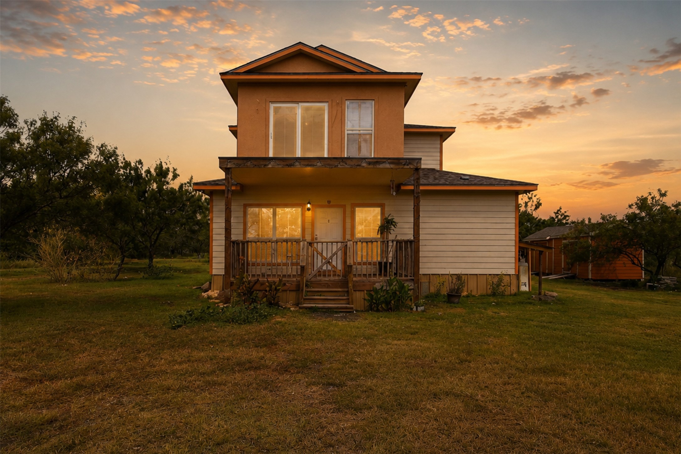 600 Highland Ranch Way Dale, TX 78616 - Photo 1 of 13 Embrace rustic charm in this two-story residence with an inviting front porch.