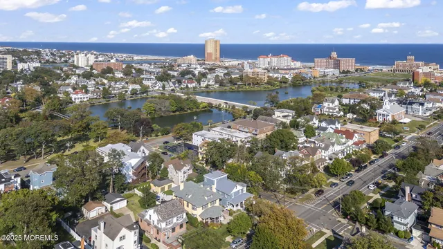 a view of a city with ocean view