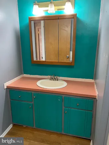 a room with window and mirror