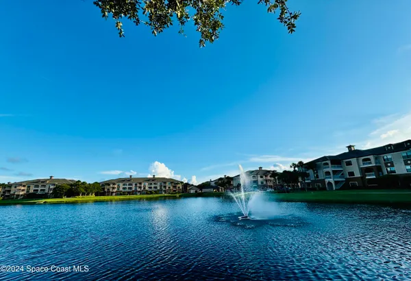 a view of a lake with houses
