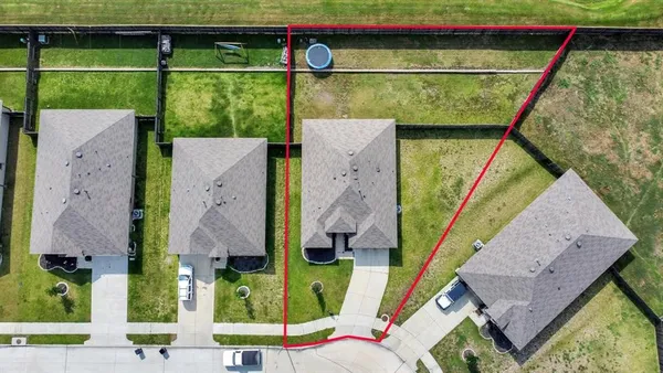 a bird view of a house
