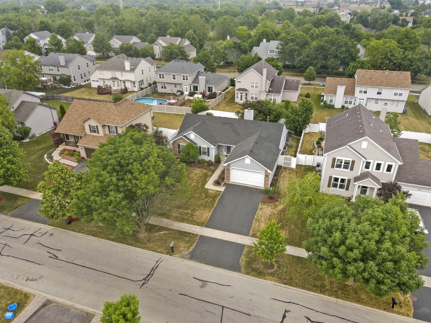 374 Fox Bend Circle Bolingbrook, IL 60440 - Photo 31 of 32 an aerial view of residential houses with outdoor space