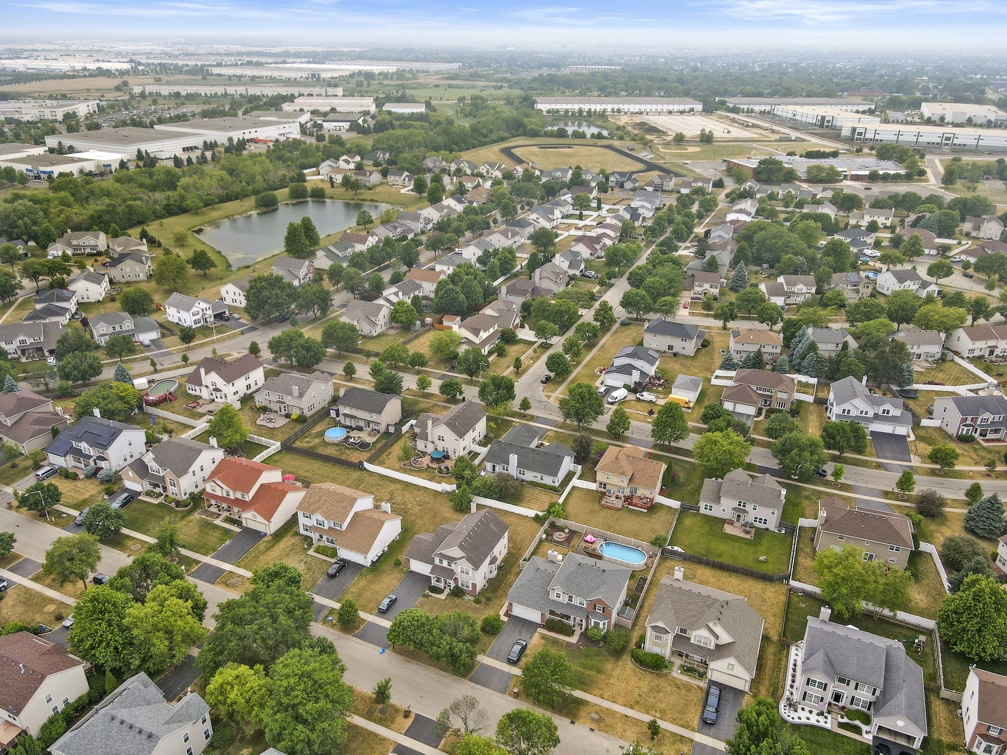 374 Fox Bend Circle Bolingbrook, IL 60440 - Photo 32 of 32 an aerial view of residential building with parking space