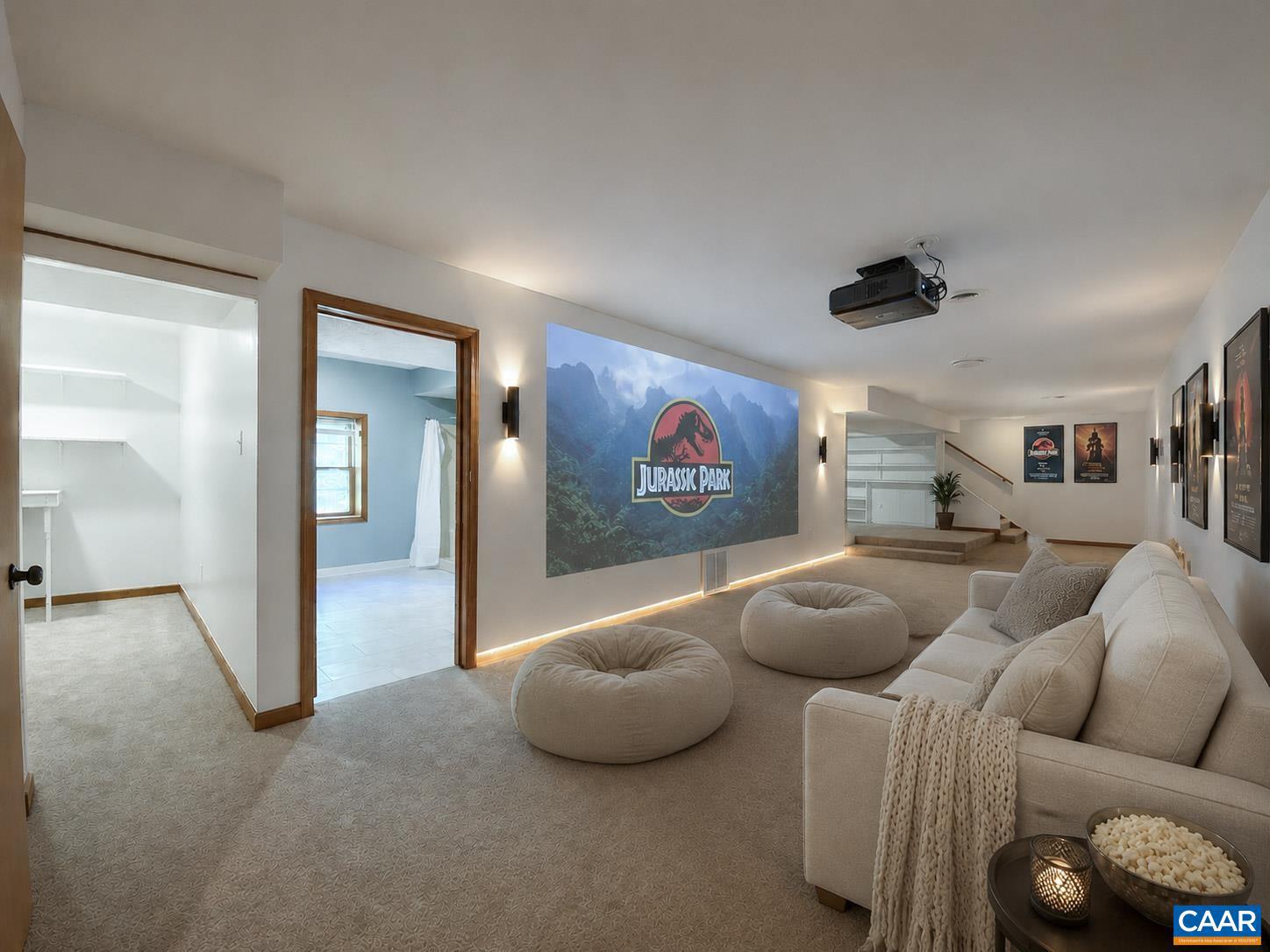 247 Goldenrod Road Ruckersville, VA 22968 - Photo 18 of 35 a living room with furniture and a flat screen tv
