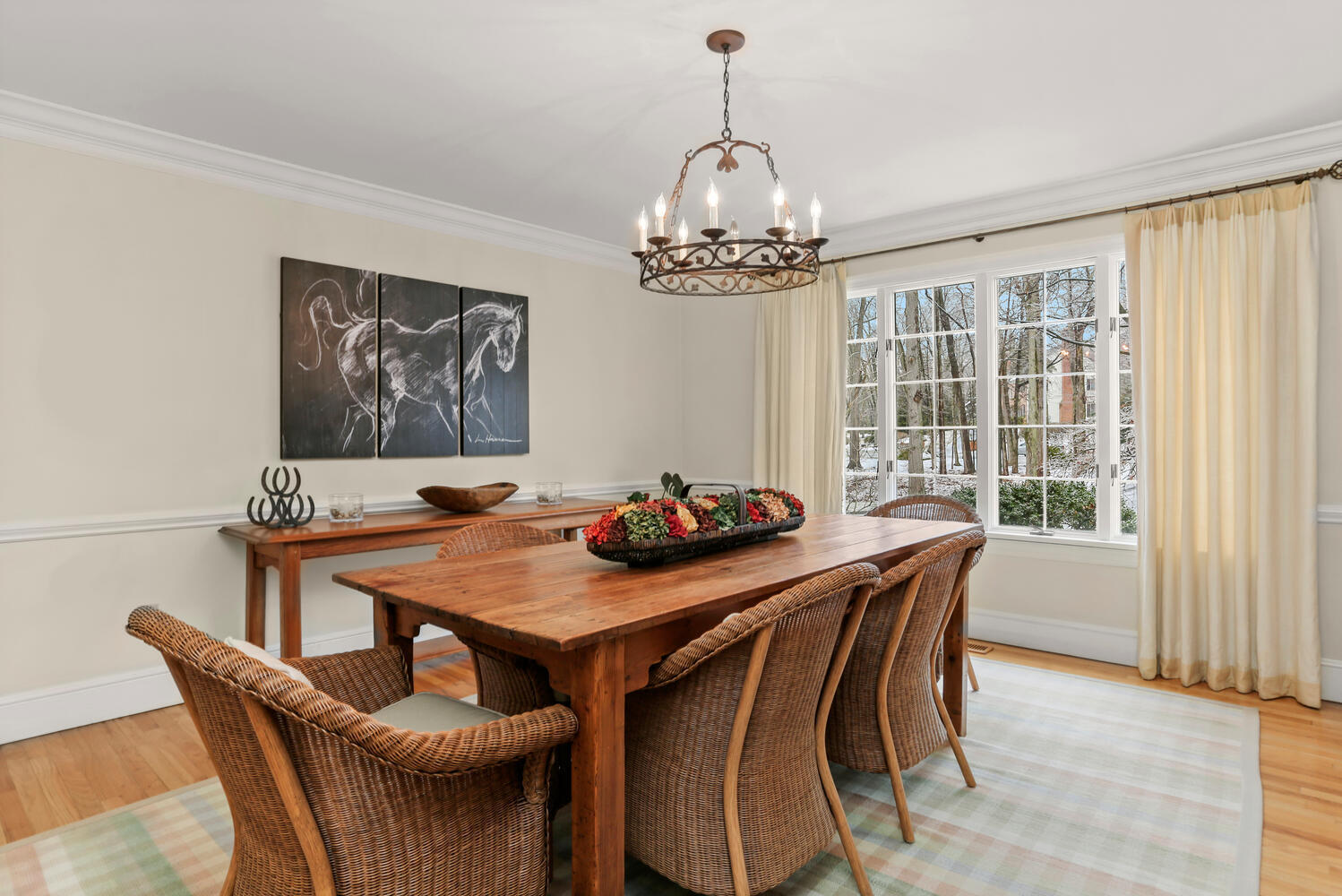 215 Marvin Ridge Road New Canaan, CT 06840 - Photo 9 of 31 a view of a dining room with furniture window and wooden floor