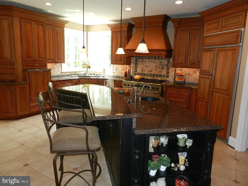 22526 Evergreen Mills Road Ashburn, VA 20148 - Photo 3 of 30 a kitchen with stainless steel appliances granite countertop a stove top oven a sink dishwasher and wooden cabinets