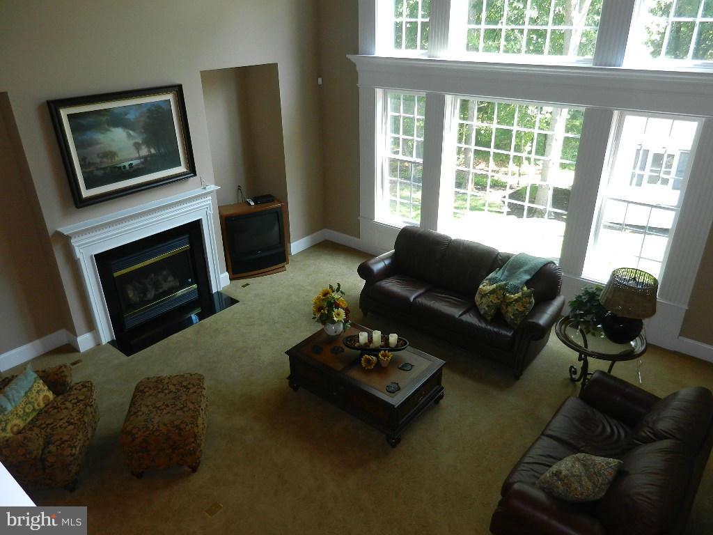 22526 Evergreen Mills Road Ashburn, VA 20148 - Photo 10 of 30 a living room with furniture wooden floor and a fireplace