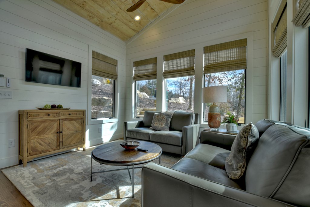 Hc9 Old Toccoa Loop Mineral Bluff, GA 30559 - Photo 14 of 41 a living room with furniture and a flat screen tv