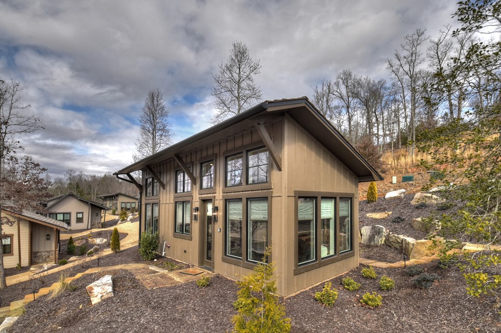 Hc9 Old Toccoa Loop Mineral Bluff, GA 30559 - Photo 31 of 41 a view of a house with a small yard and wooden fence