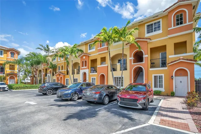 a car parked in front of a building