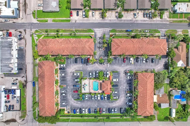 a aerial view of multiple house