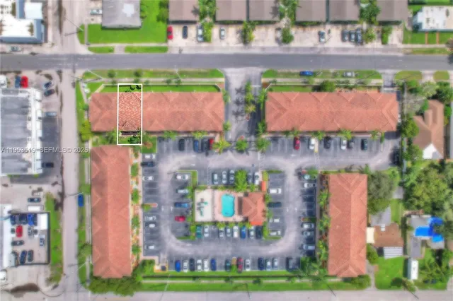 an aerial view of multiple house
