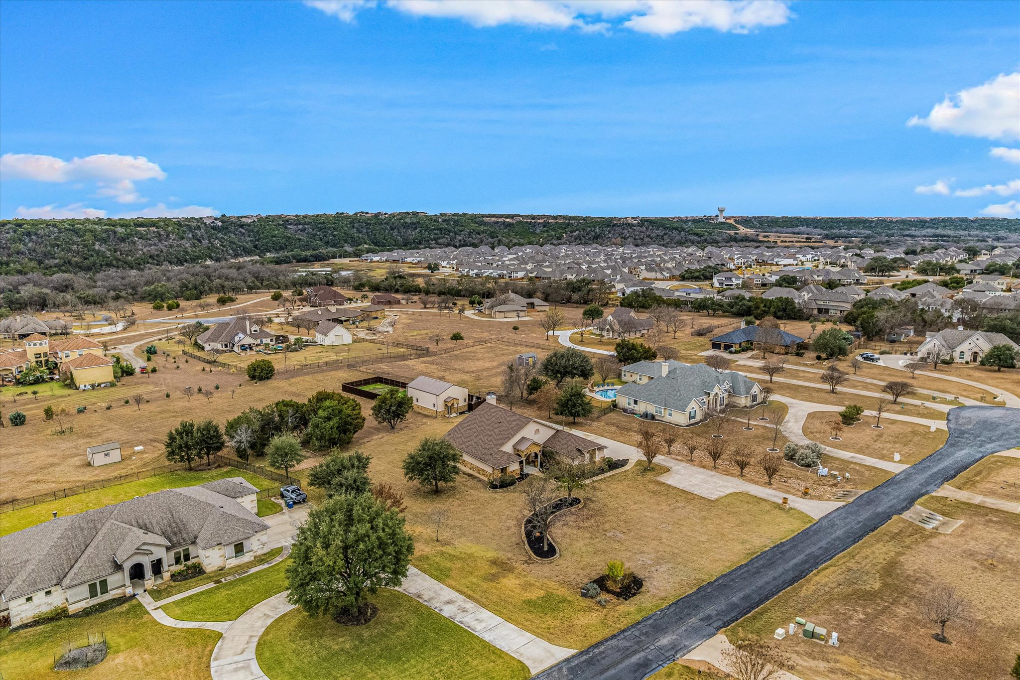 117 View Drive Georgetown, TX 78628 - Photo 36 of 40 an aerial view of residential houses with outdoor space
