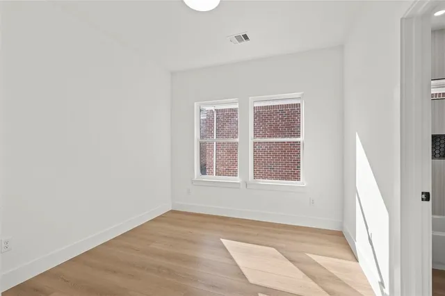 an empty room with a window