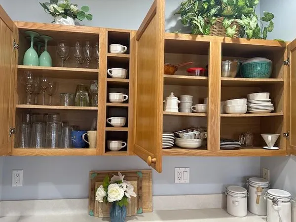 a view of a closet area