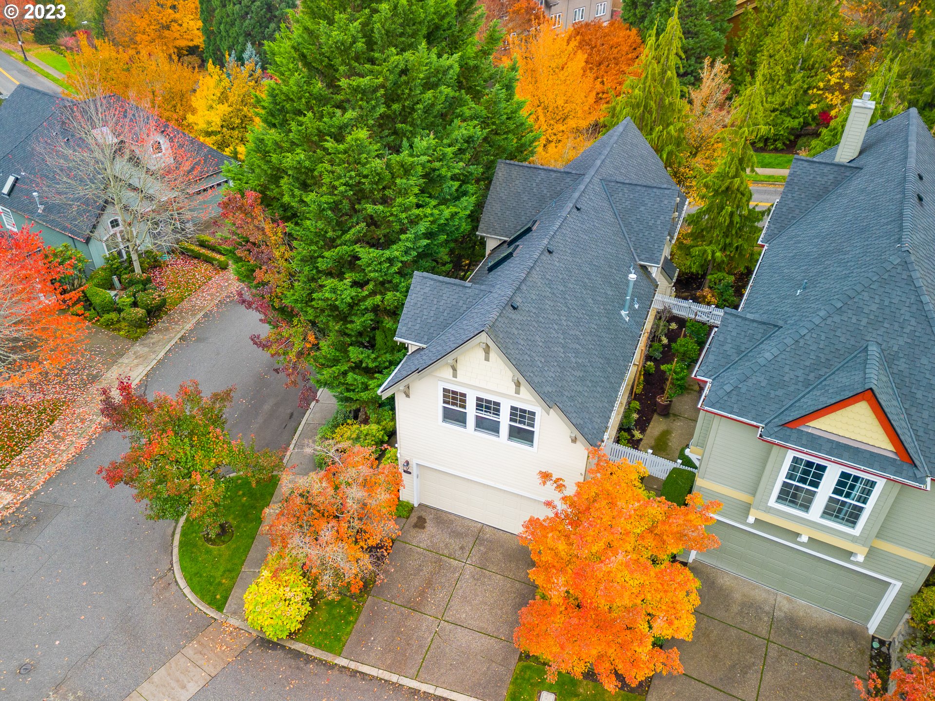 2306 Northwest Miller Road Portland, OR 97229 - Photo 4 of 46 an aerial view of a house with a yard and garden