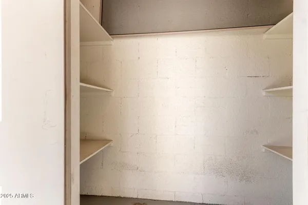 a view of a house with a small space