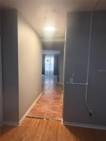 a view of hallway with window