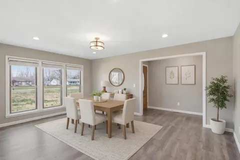 a bedroom with a bed and a walk in closet