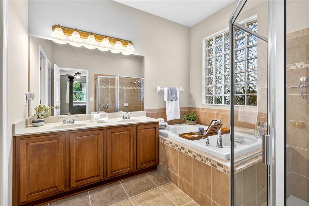 10859 Breaking Rocks Drive Tampa, FL 33647 - Photo 25 of 57 a bathroom with a tub sink and mirror