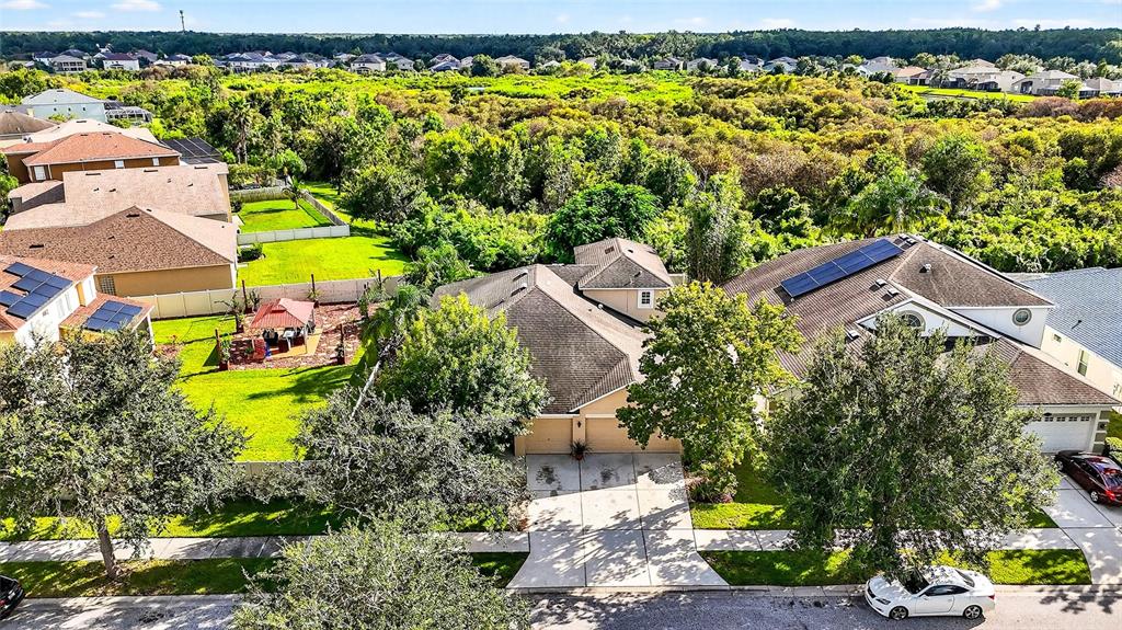 10859 Breaking Rocks Drive Tampa, FL 33647 - Photo 46 of 57 an aerial view of a house with a yard swimming pool outdoor seating and yard