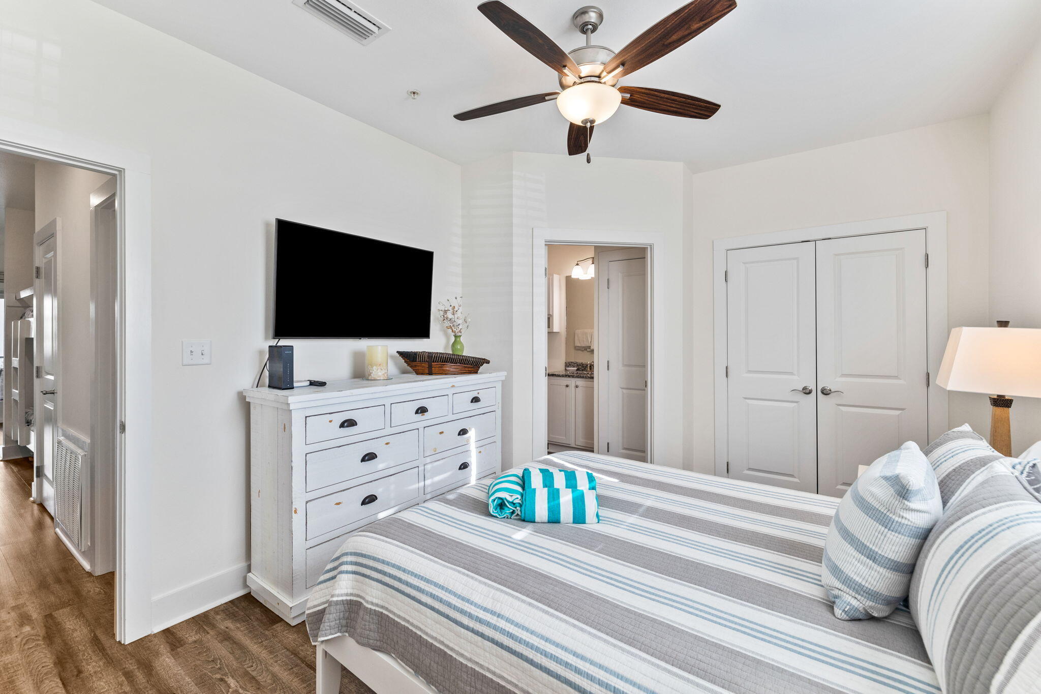 3958 West County Highway 30A, Unit 112 Santa Rosa Beach, FL 32459 - Photo 20 of 45 a living room with furniture and a flat screen tv