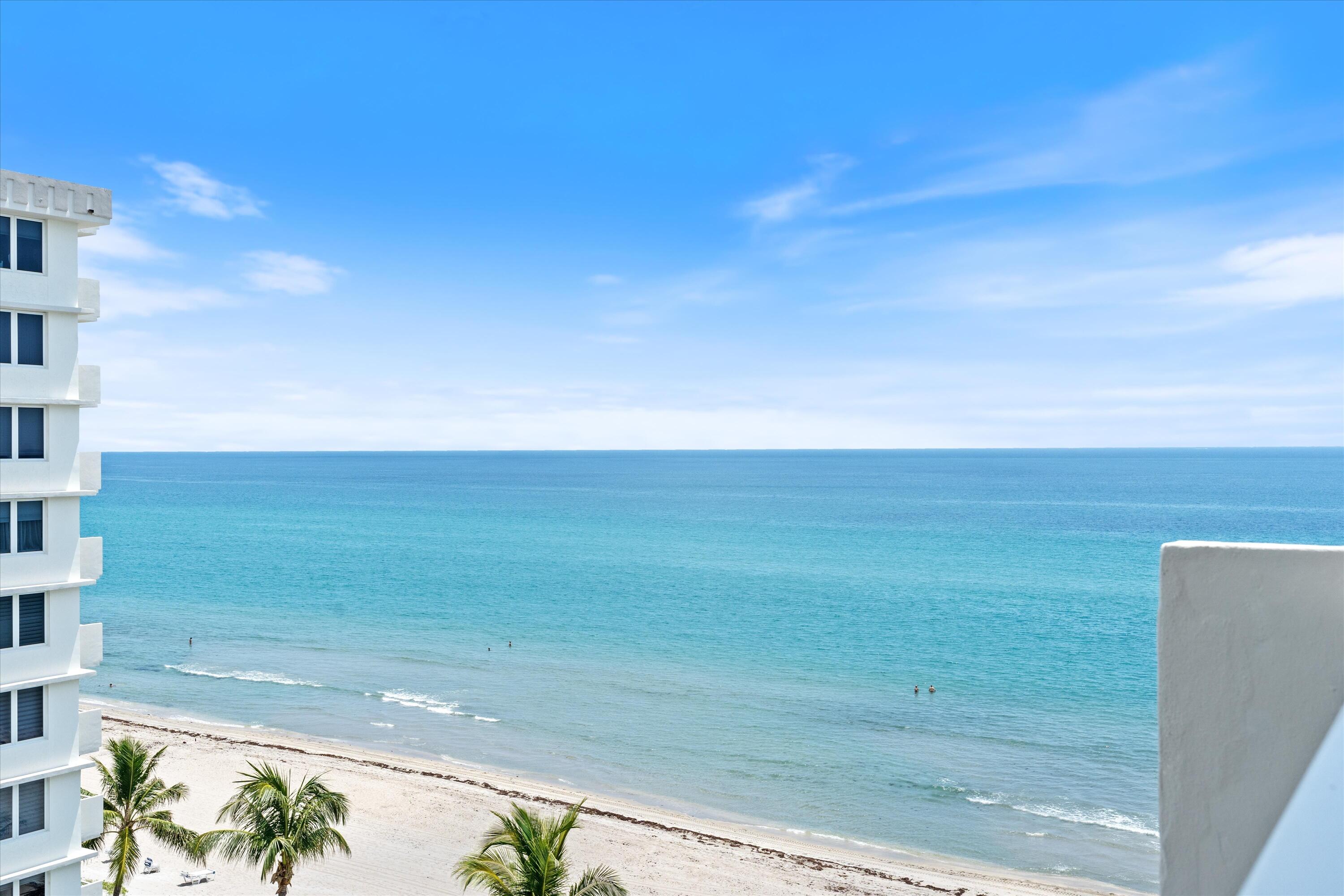 a view of an ocean beach