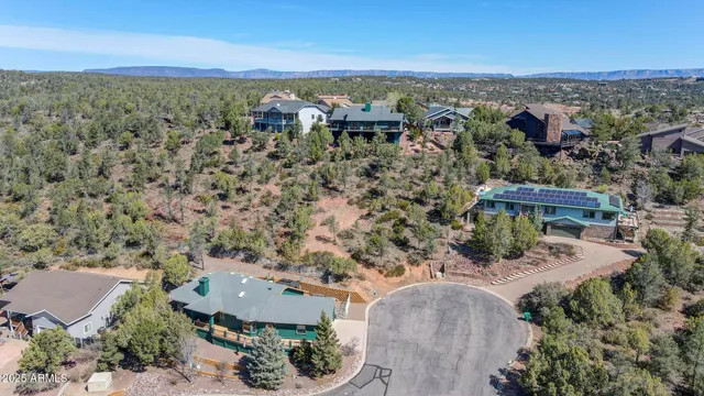 an aerial view of multiple house