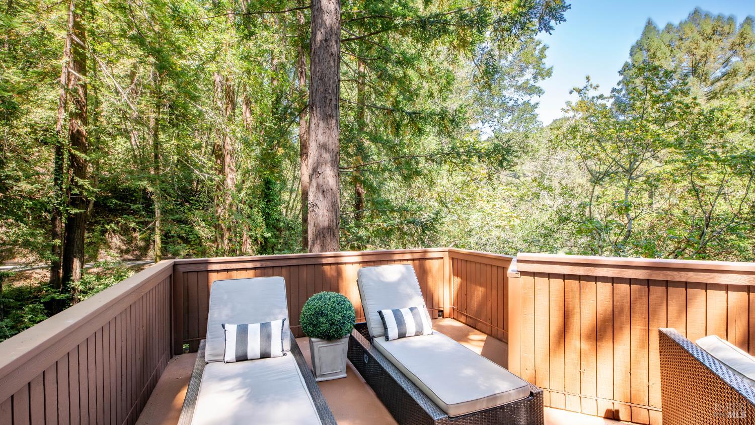 580 Ralston Avenue Mill Valley, CA 94941 - Photo 42 of 50 a view of a balcony with wooden floor and fence