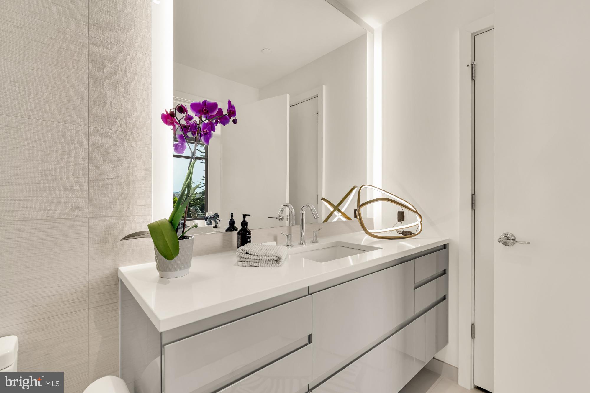 810 O Street Northwest, Unit 901 Washington, DC 20001 - Photo 26 of 38 a bathroom with a sink and a mirror