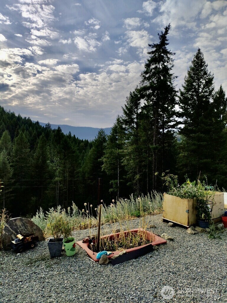 57 Slippery Hill Lane Republic, WA 99166 - Photo 32 of 32 a view of a backyard with couches and a fire pit