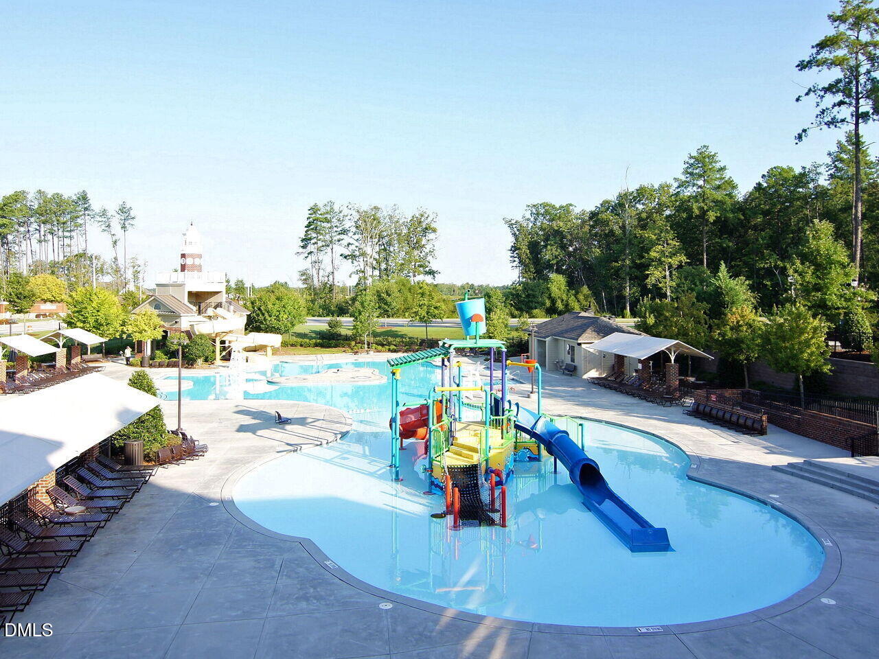 722 Toms Creek Road Cary, NC 27519 - Photo 37 of 42 a view of a swimming pool with an outdoor seating