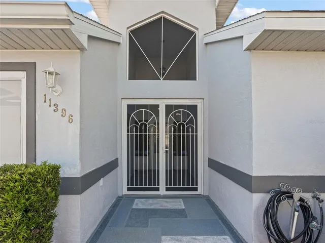 a view of a entryway door of a house