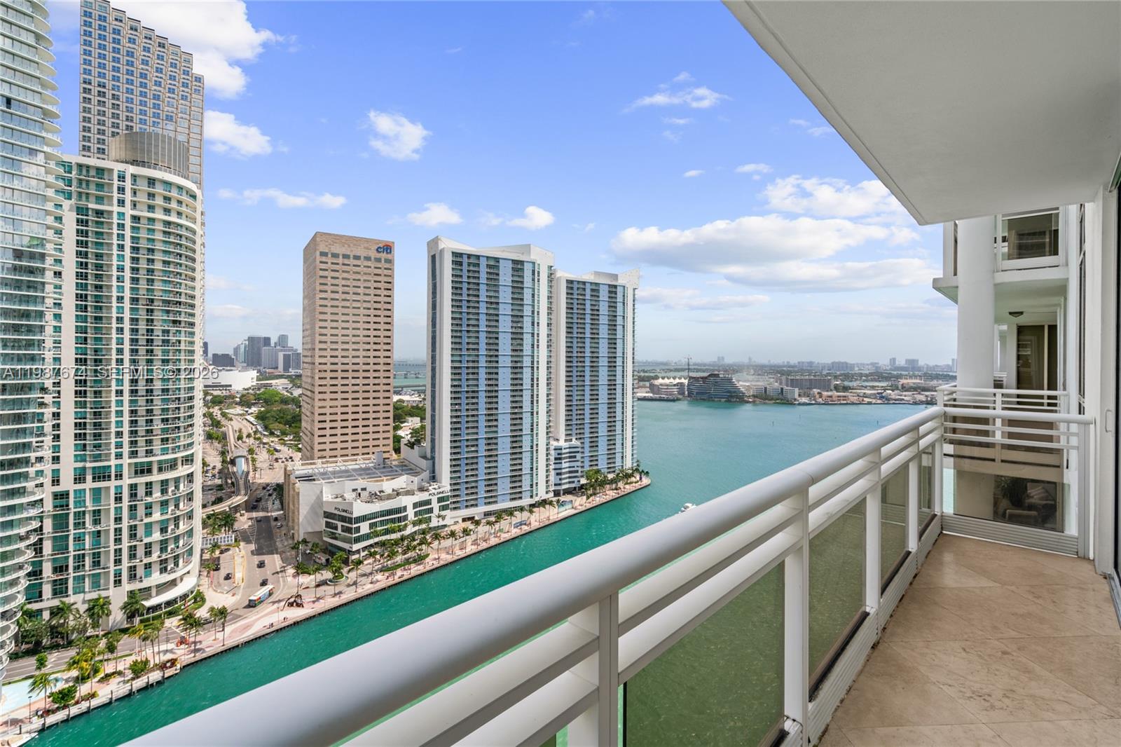 901 Brickell Key Boulevard, Unit 2804 Miami, FL 33131 - Photo 65 of 91 a view of balcony with city view