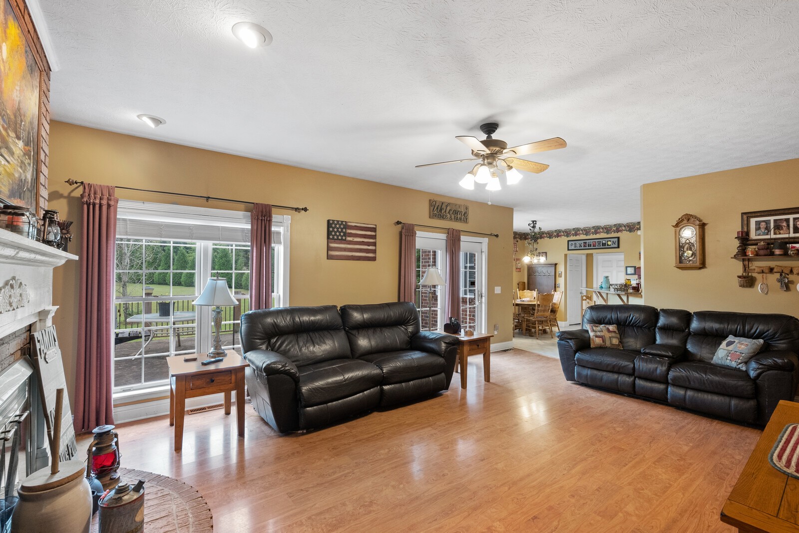 7336 Chowning Road Springfield, TN 37172 - Photo 11 of 45 a living room with furniture and a fireplace