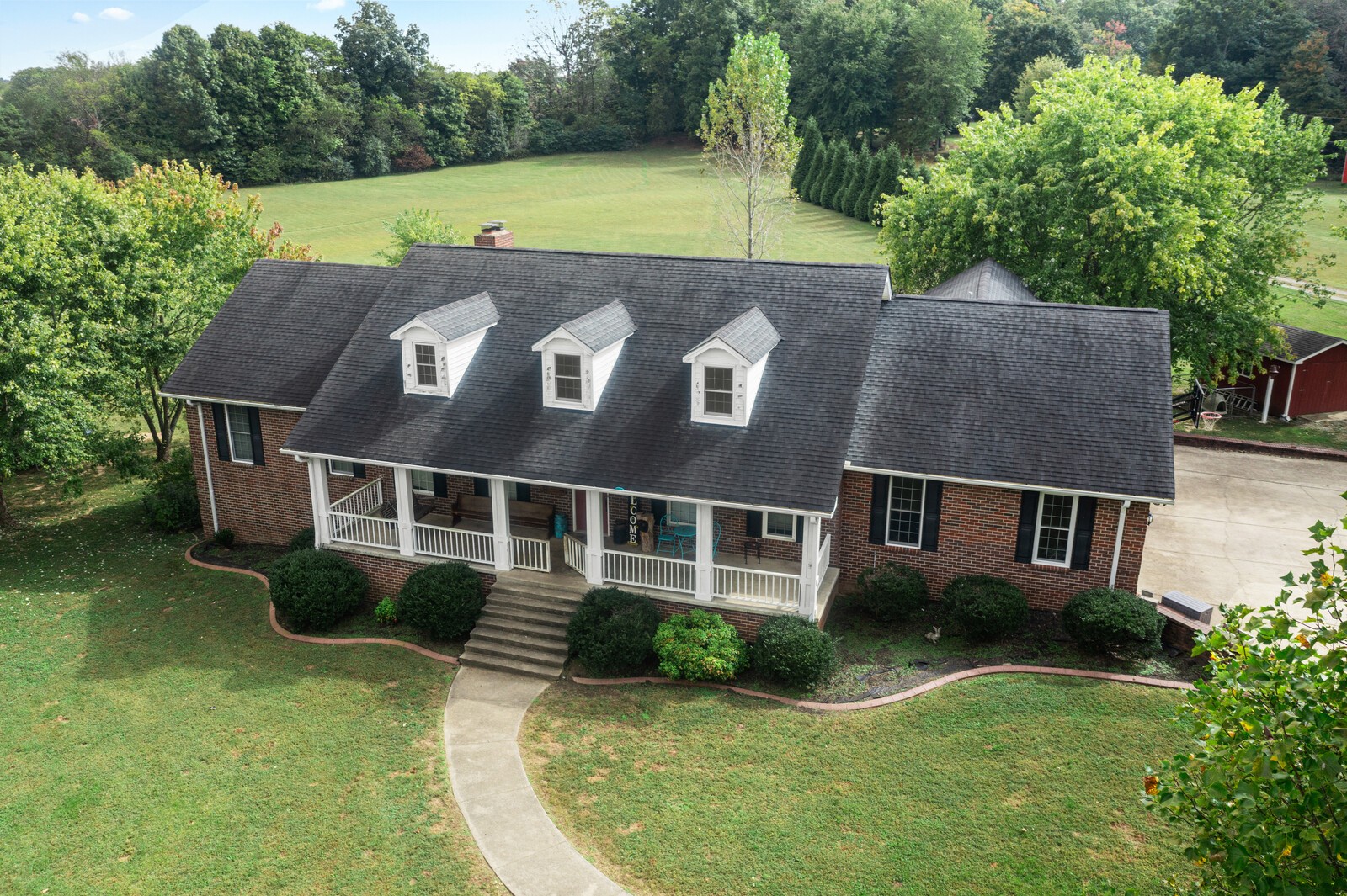 7336 Chowning Road Springfield, TN 37172 - Photo 4 of 45 an aerial view of residential house with outdoor space and swimming pool