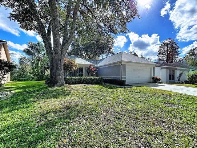 a view of a house with a tree in a yard