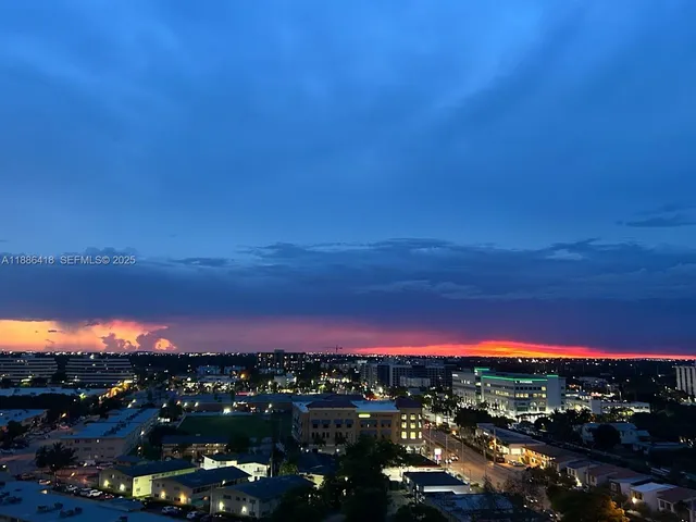 a view of city and mountain