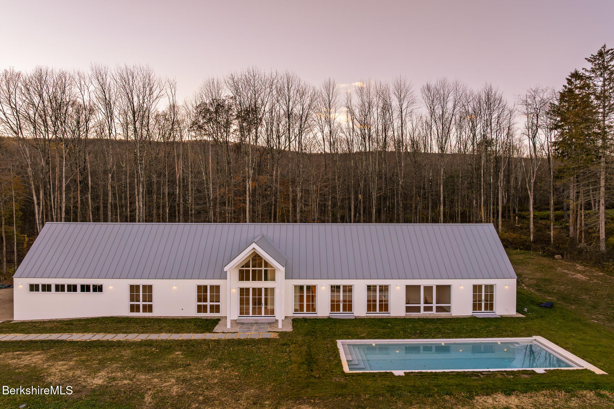 21 A Interlaken Road Stockbridge, MA 01266 - Photo 40 of 43 Drone of Front of House