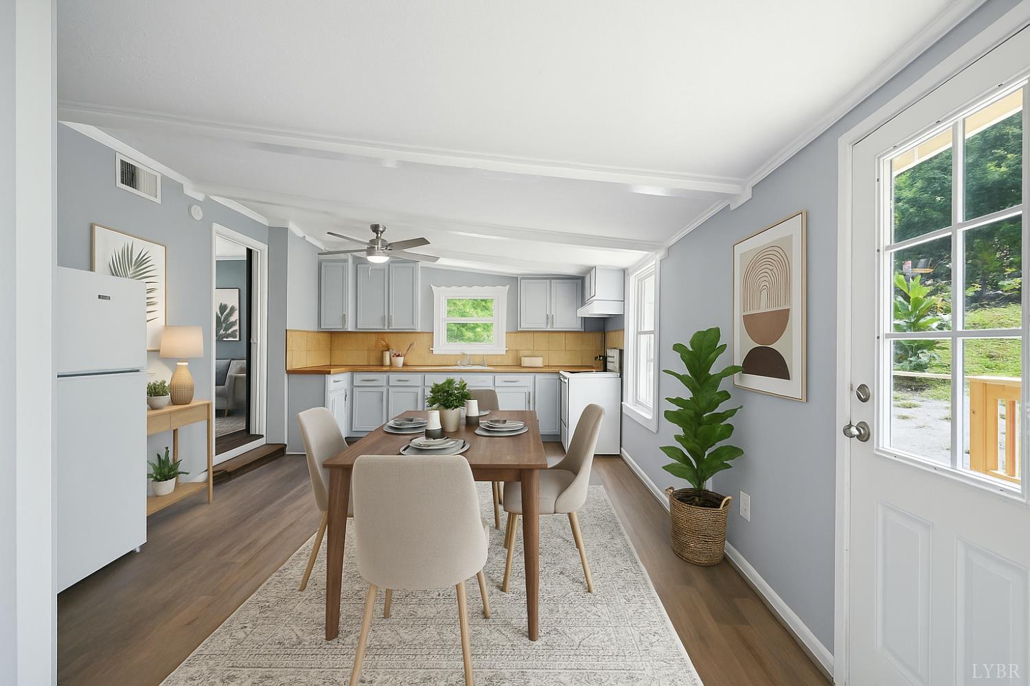 157 Old Country Road Monroe, VA 24574 - Photo 2 of 41 a view of a dining room with furniture window and wooden floor