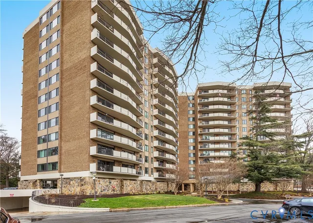 a front view of a building