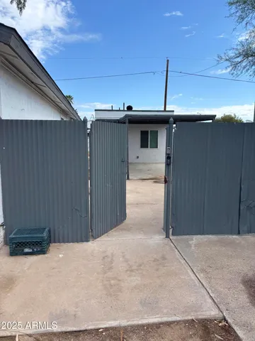 a backyard of a house